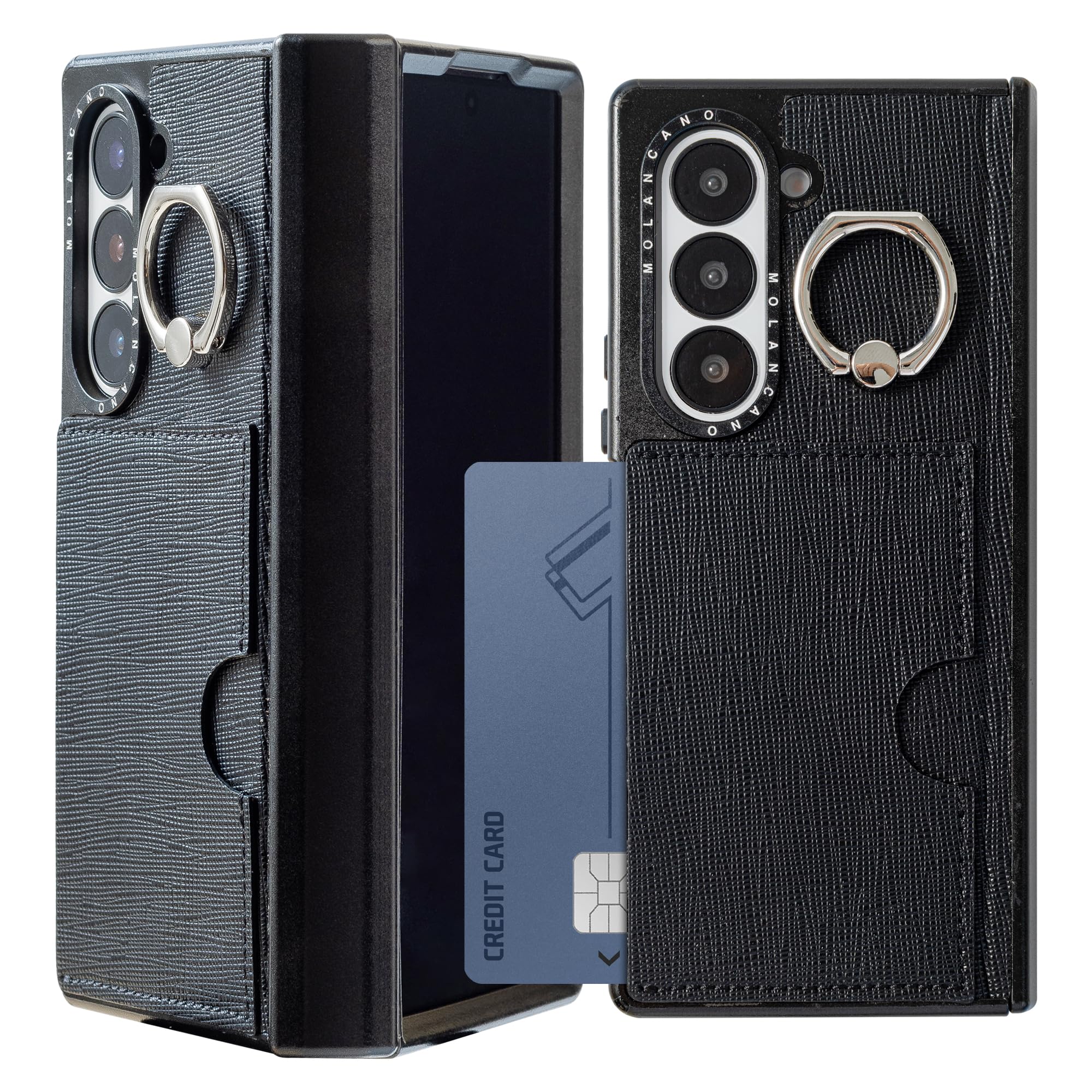 Housse en cuir pour Galaxy Z Fold 6 avec couverture charnière et finition premium - 8
