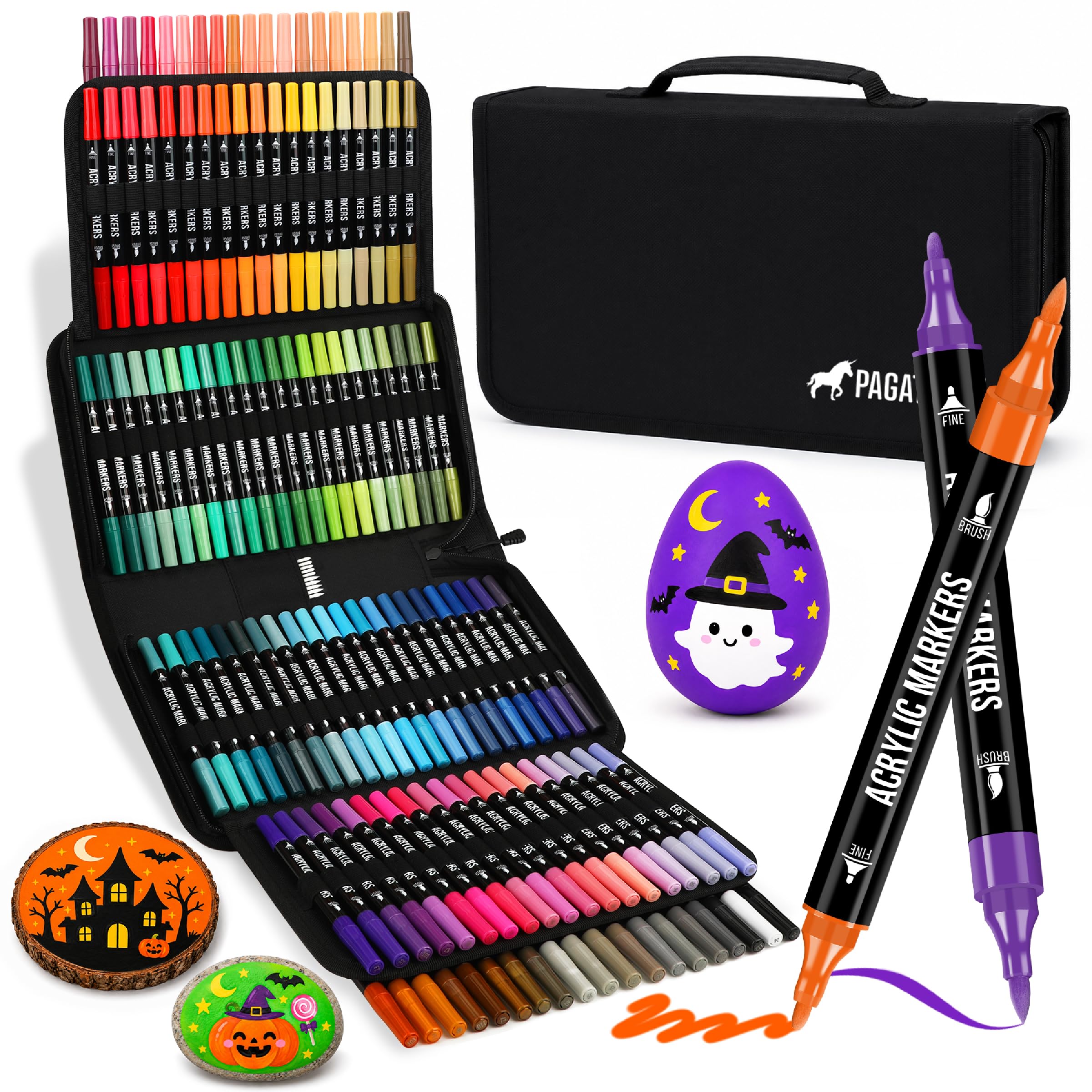 Pagather Acrylic Paint Markers - 72 Colors -11