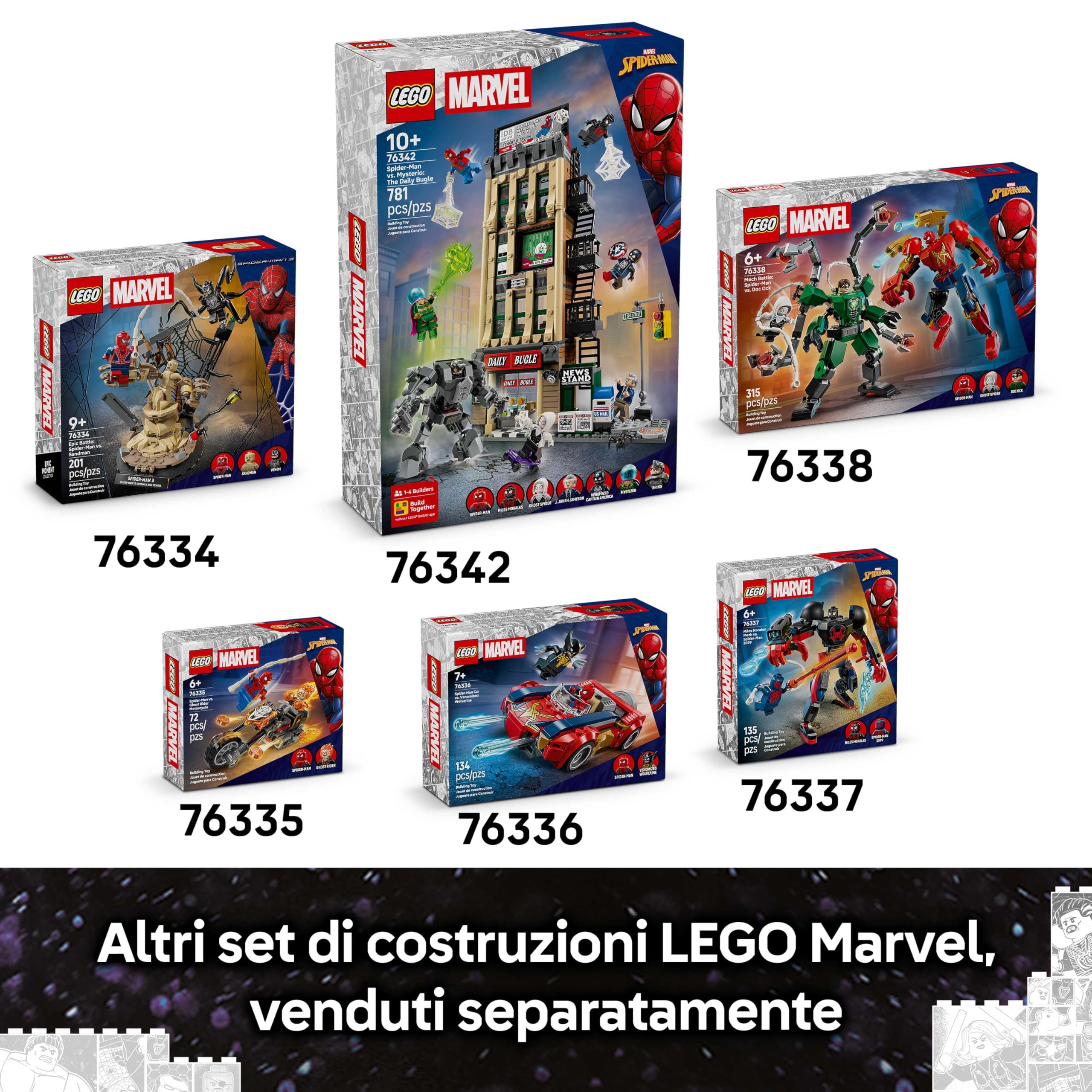 LEGO | Marvel Groot in Tuta da Ravager - Action Figure Giocattolo da Collezione per Supereroi - Decorazione per Camera da Letto o Scrivania - Regalo di Compleanno per Bambini e Fan da 10 Anni - 76341