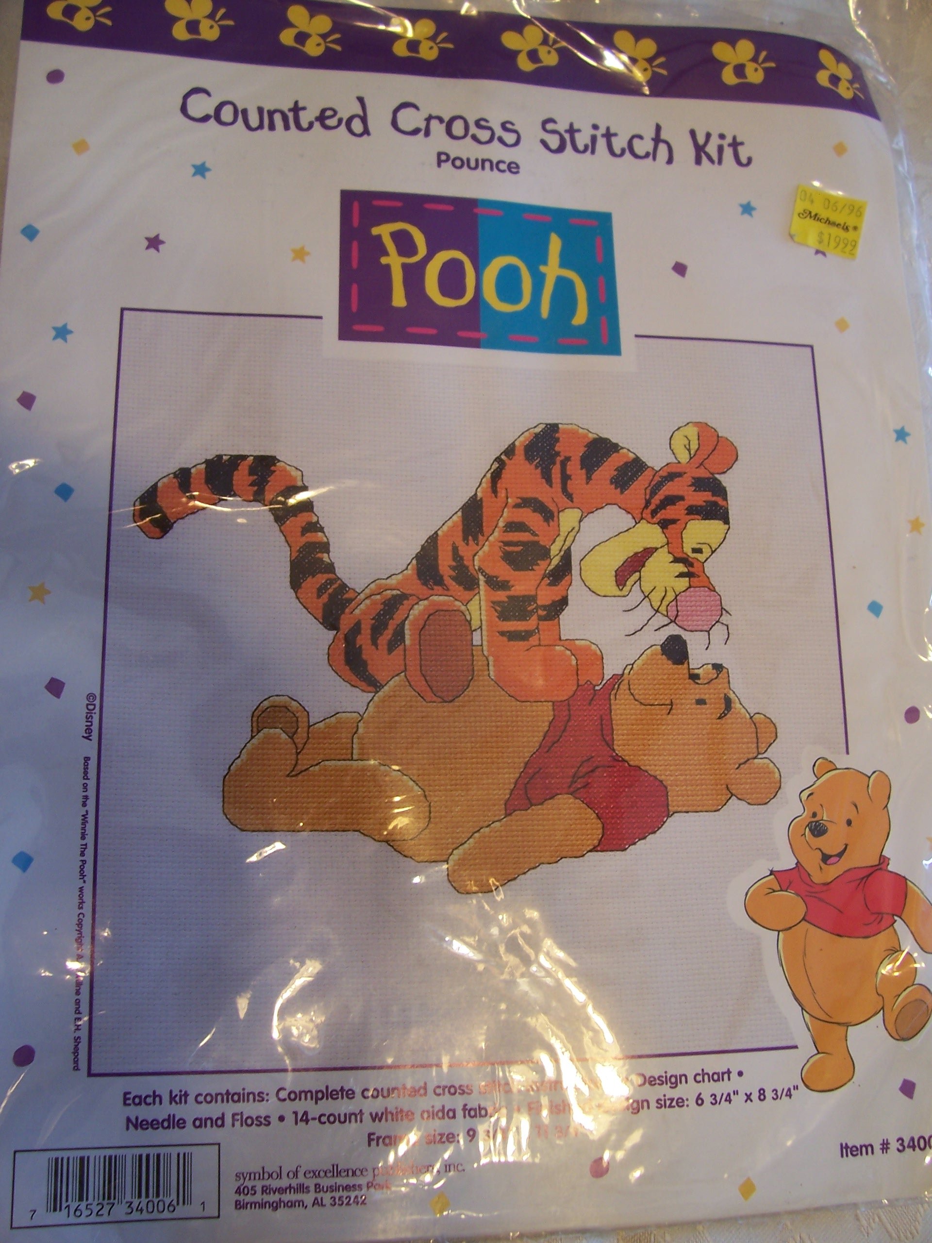 Pounce Disney Pooh Counted Cross Stitch Kit