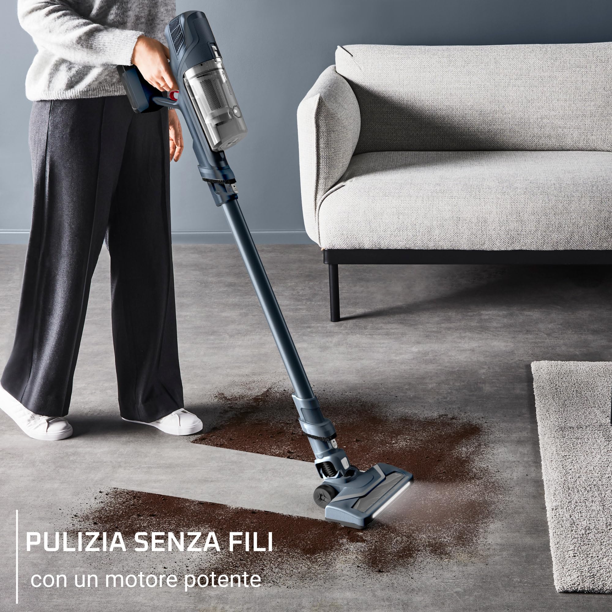 Rowenta X-PERT 6.60, Aspirapolvere senza fili, Scopa Elettrica LeggeraPulizia Senza Difficoltà, Motore da 100 W, 45 min. di Autonimia RH6831EO