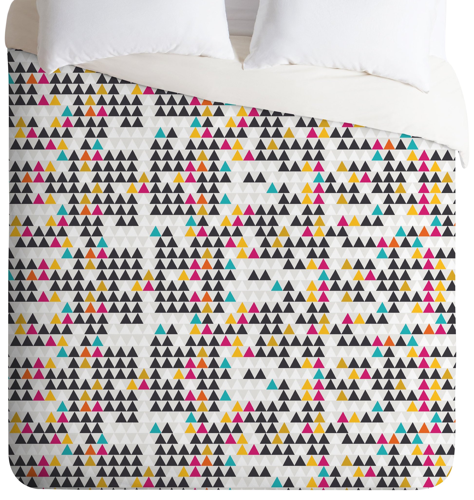 Deny Designs Andrea Victoria Fun Geo Duvet Cover, Queen