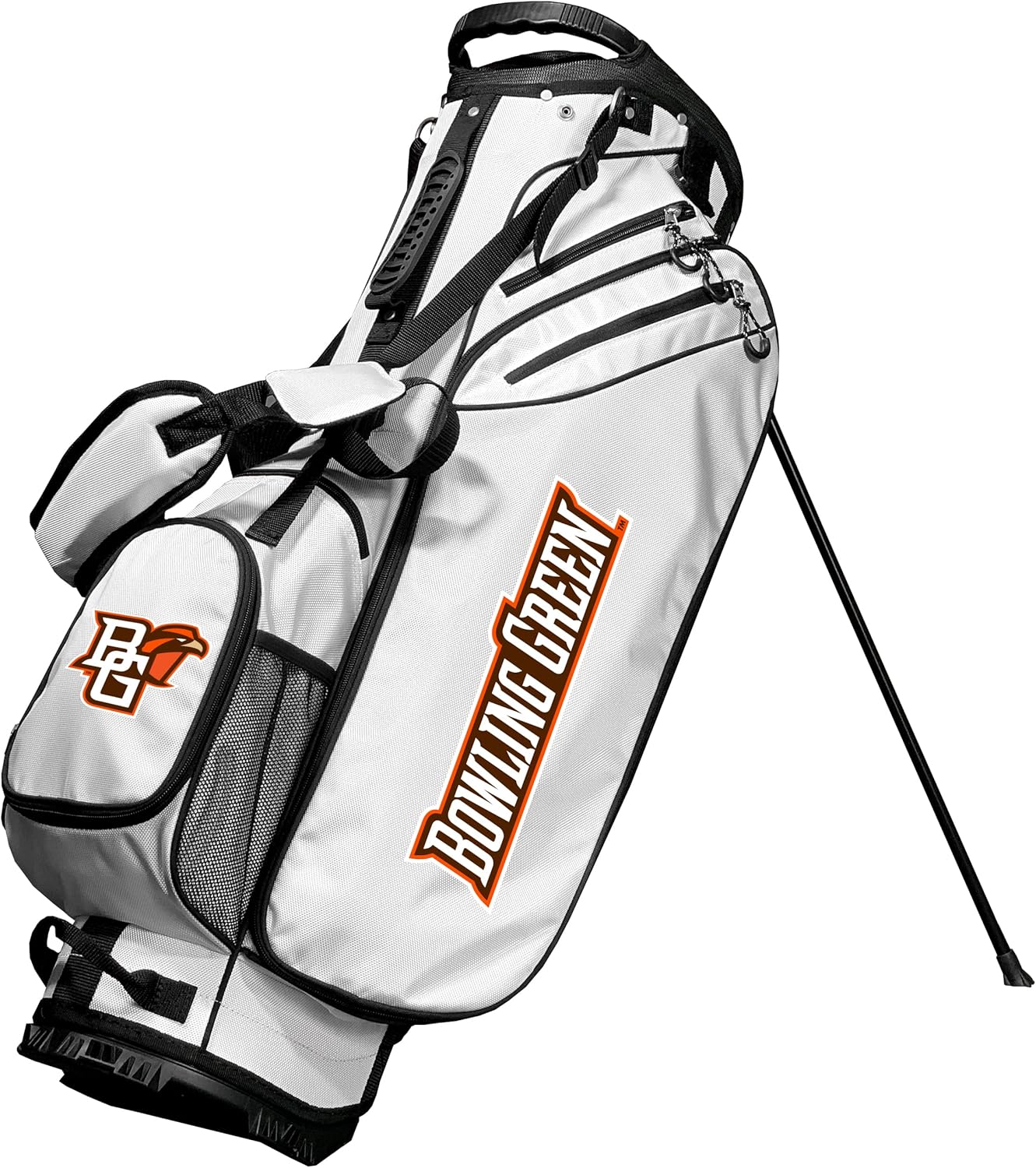 Team Golf NCAA Birdie Stand Golf Bag, Lightweight, 14-Way Club Divider, Spring Action Stand, Insulated Cooler Pocket, Hook-and-Loop Fastener Glove and Umbrella Holder & Padded Handles
