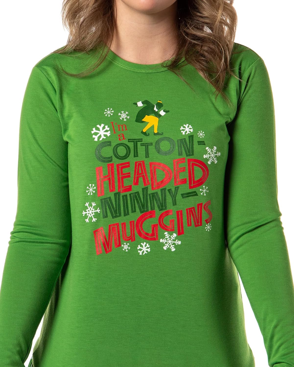 INTIMO Elf The Movie Womens' and Girl's Film Cotton-Headed Ninny-Muggins Jogger Pajama Set - Image 6