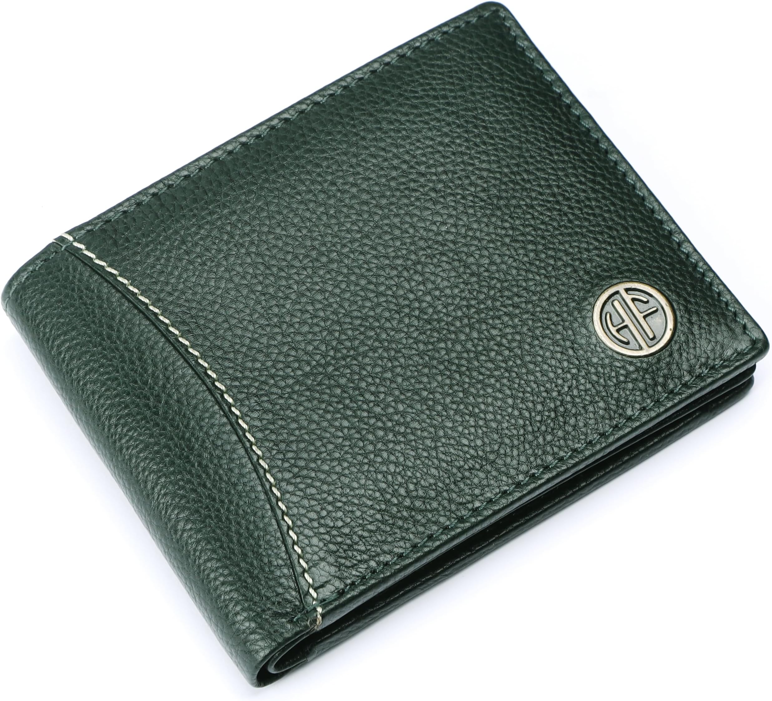 HAMMONDS FLYCATCHERMen's Genuine Leather Wallet RFID Protected foraily use (Sea) Sea Green