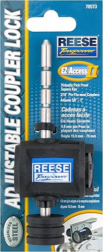 Miniatura 2 de Reese Towpower 7057330 EZ Access II - Cerradura de acoplador ajustable de acero inoxidable