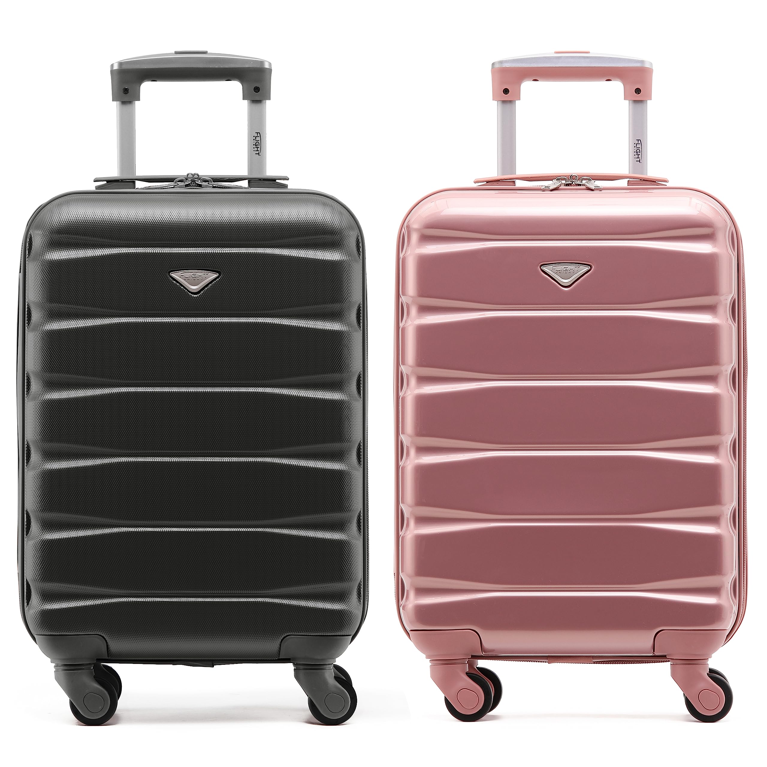 Flight Knight Suitcase Set of 2 Lightweight 4 Wheel ABS Hard Case Cabin Carry On Hand Luggage Approved for Over 100 Airlines Including easyJet, British Airways, Ryanair & Many More 55x35x20cm — view 180