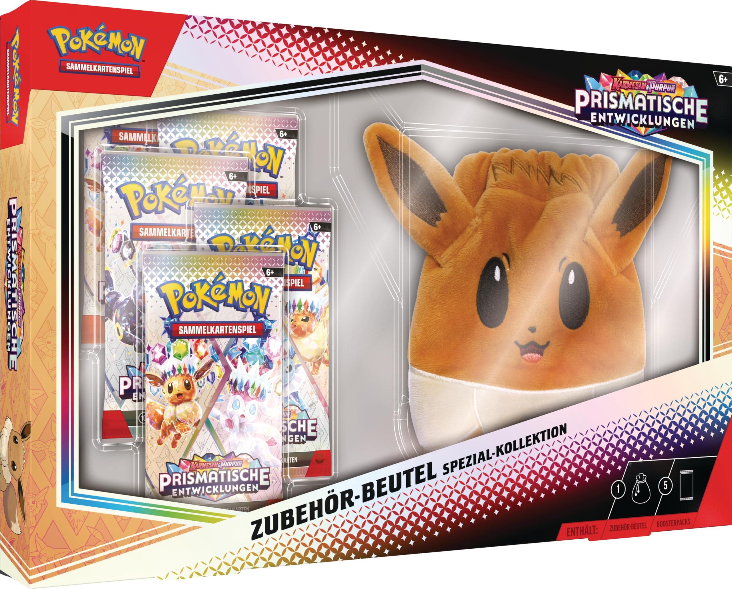 Pokémon-Sammelkartenspiel: Spezial-Kollektion Karmesin & Purpur – Prismatische Entwicklungen: Zubehör-Beutel