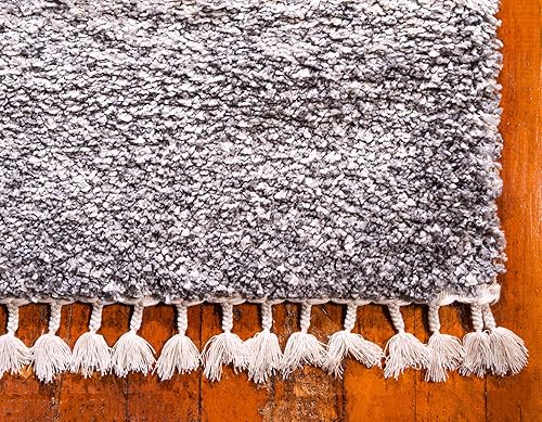 Miniatura 7 de Unique Loom Hygge Shag Collection - Alfombra rectangular de 2 pies 2 pulgadas x 3 pies 1 pulgadas, color gris y beige