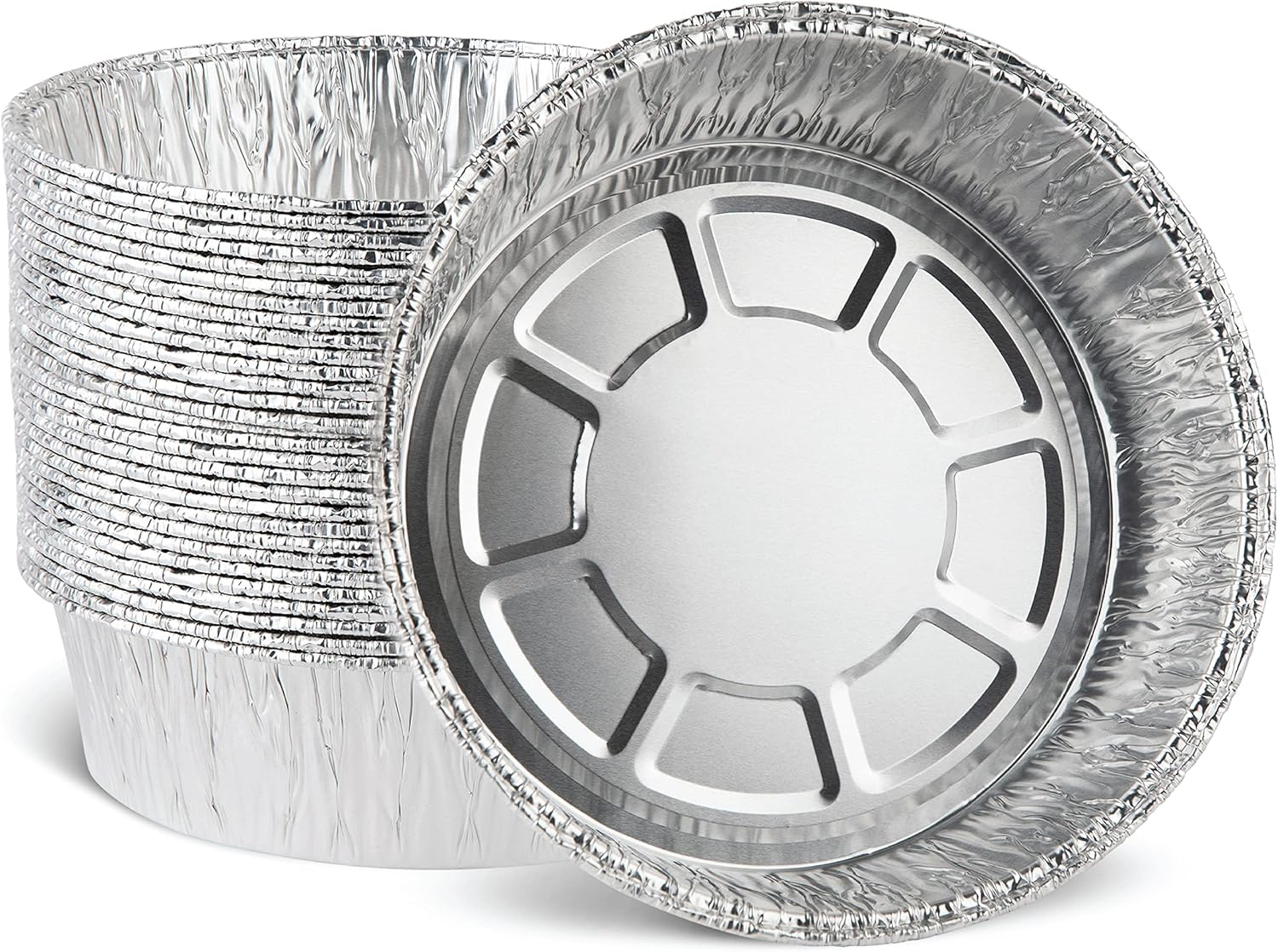 Amazon.com: PLASTICPRO 8'' Inch Round Tin Foil Pans Disposable Aluminum ...