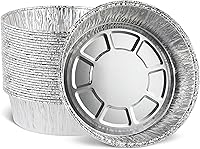 Vista 9 de PLASTICPRO - Tazas desechables de aluminio para magdalenas y muffins de 3.5 pulgadas, moldes para cupcakes de papel de aluminio, aptas