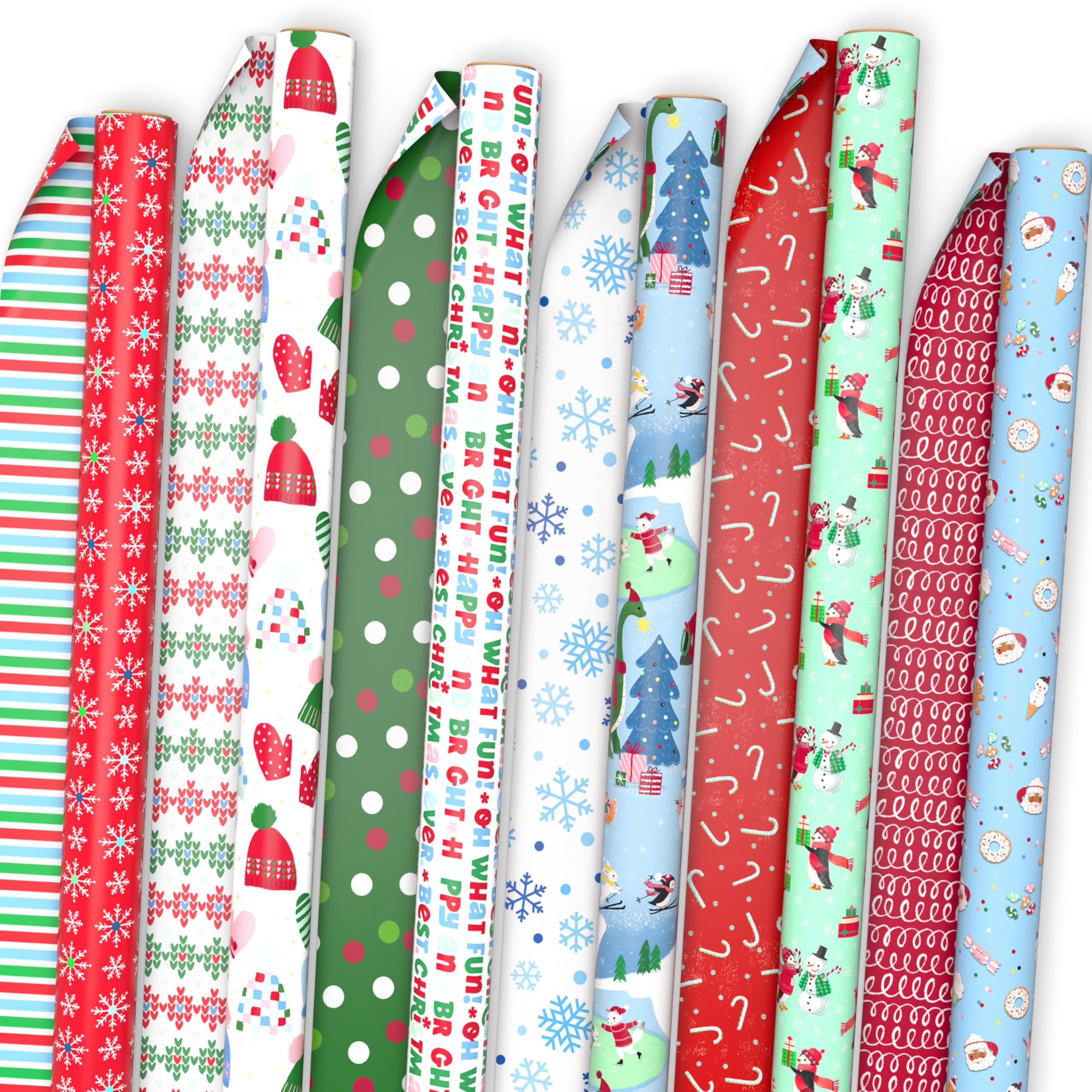 Hallmark Wendbares Geschenkpapier-Set für Weihnachtsfeiertage
