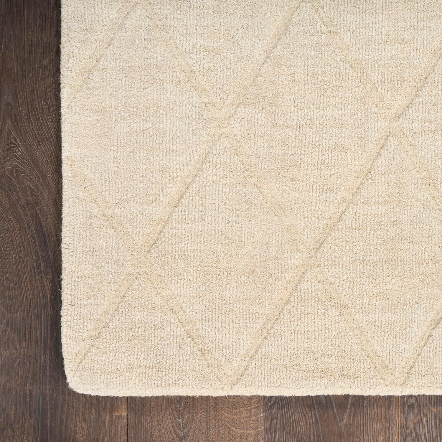 Nourison Home Wool Haven Ivory 5'3" x 7'3" Area Rug - Easy Clean, Non Shedding, Bed Room, Living Room, Dining Room, Kitchen (5' x 7')