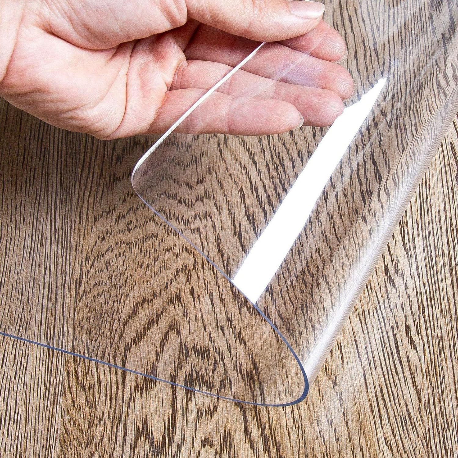 Made To Measure Transparent Floor Protection Mat Chair Mats Waterproof Clear Chair Mat for Hard Floor - PVC Transparent Office/Home Protector - Non-Slip Hardwood