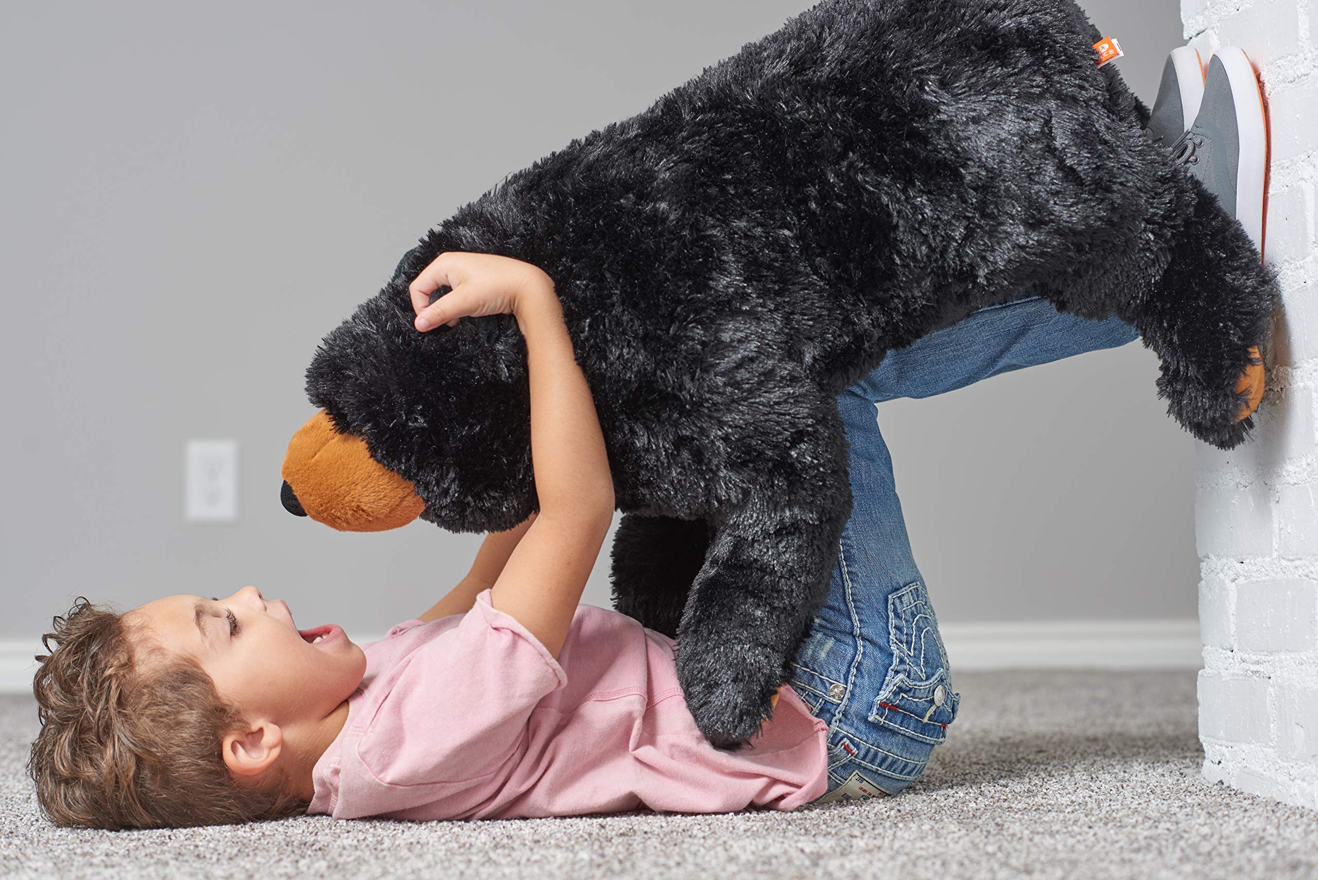 Wild Republic Jumbo Schwarzbär – 76 Cm Kuscheltier, Weich, Realistisch, Füllung Aus Recycelten Flaschen, Für Babys & Kinder