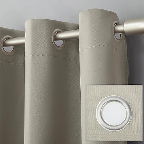 Miniatura 2 de Sun Zero Soho - Juego de 2 paneles de cortinas opacas de eficiencia energética con ojales, 54 x 96 pulgadas, color piedra