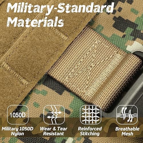 Miniatura 6 de rabbitgoo Arnés táctico para perros grandes, arnés resistente con asa, para perros de servicio sin tirones, para razas grandes, arnés de chaleco