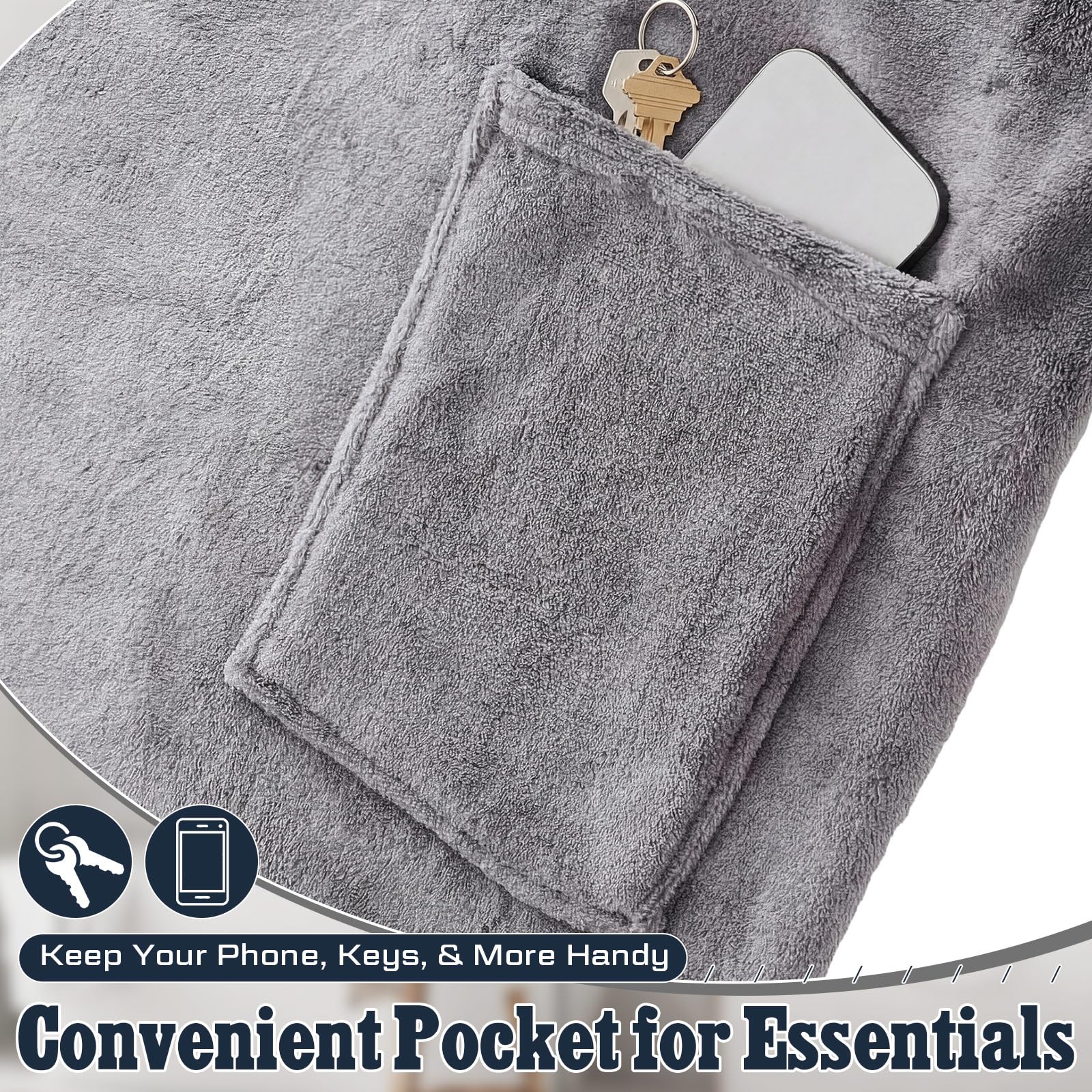 2 unidades para hombre, toalla de sauna, ajustable, con bolsillo, para después de la ducha, toalla de baño de rizo para hombres, ducha, baño, gimnasio (L, gris, blanco)