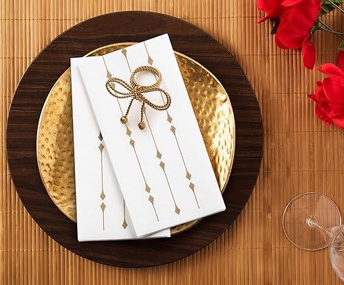 Miniatura 6 de BloominGoods Toallas de mano desechables y servilletas decorativas de baño, suaves y absorbentes, toallas de papel de tacto de lino para cocina,