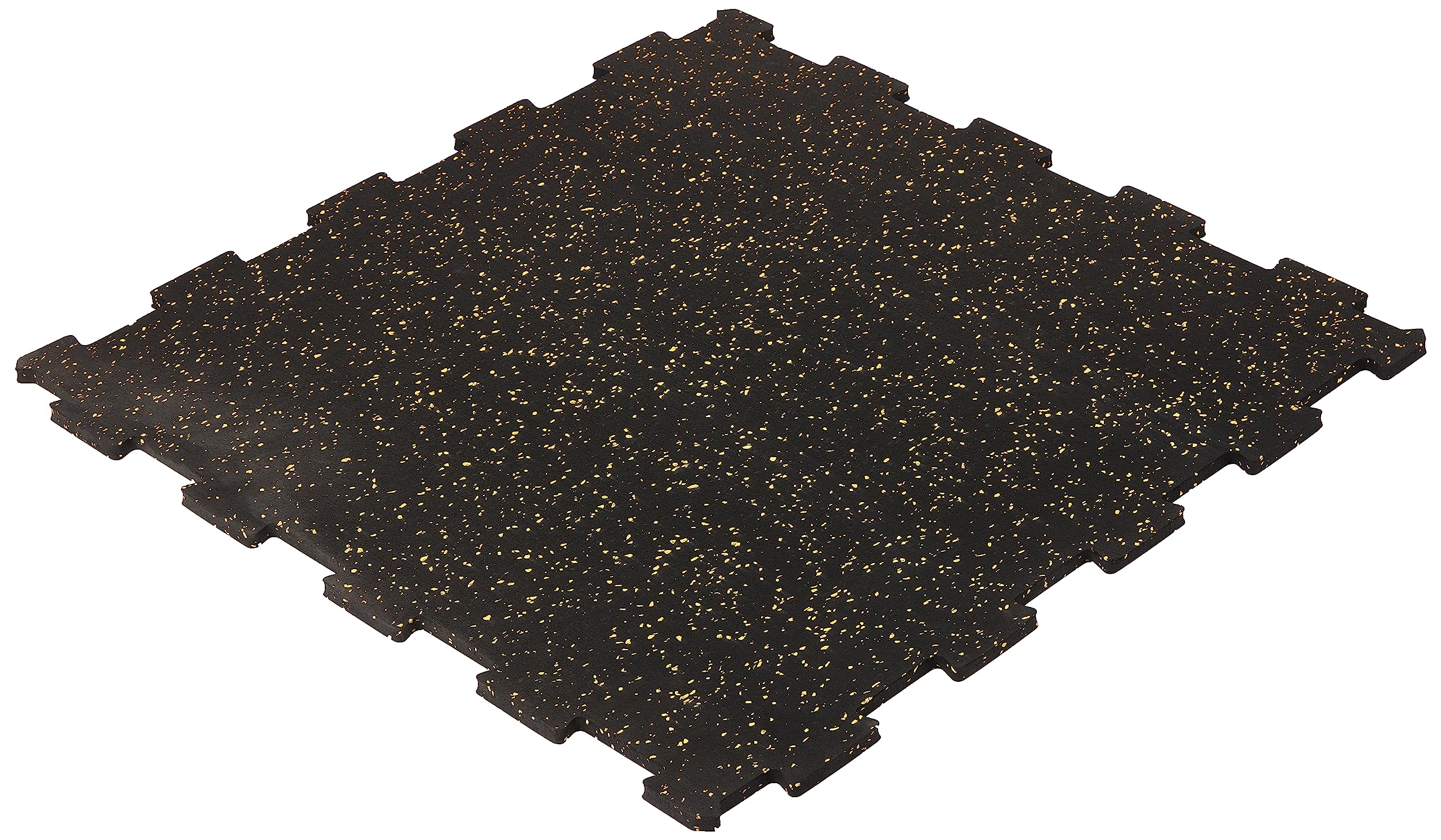 Leader Sport TA Interlocking Rubber Tile, 50 cm x 50 cm x 16 mm Size, Black