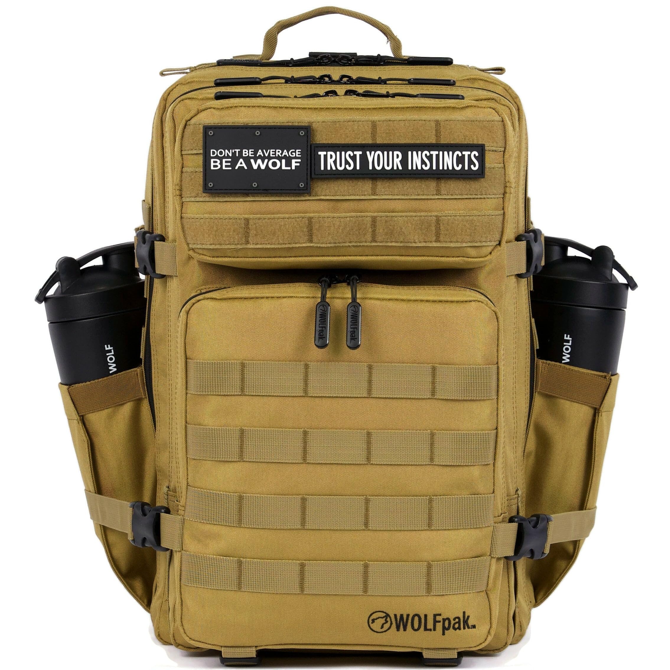 WOLFpak 45L Athletic Gym Backpack - Durable 1000D Waterproof Oxford Material with MOLLE Webbing, Laptop Pocket