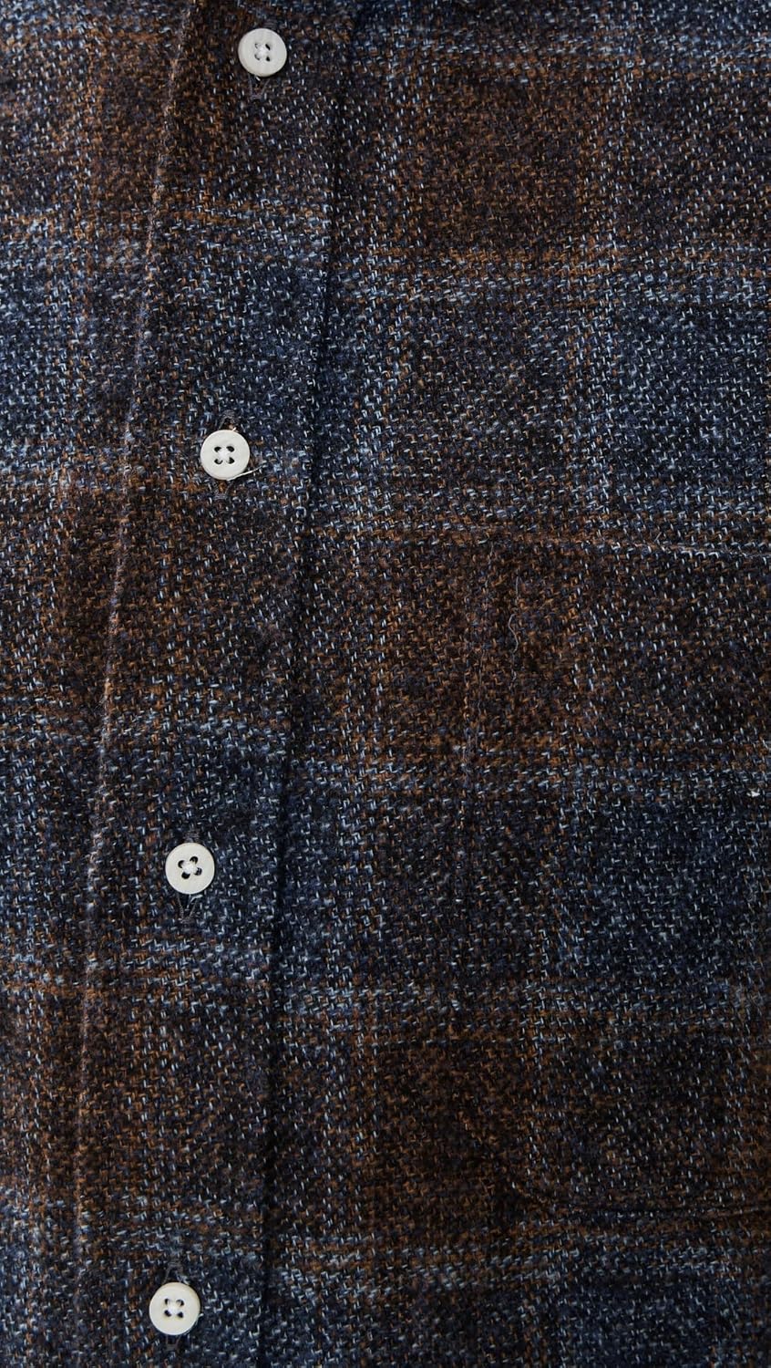 Men's Cotton Tweed Check Shirt - Image 6