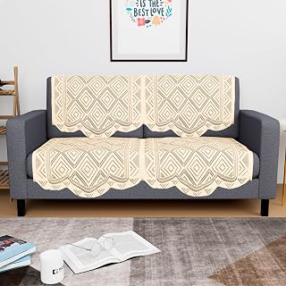Kuber Industries (Set of 4) Stylish & Durable Cotton Sofa Covers 2 Seater | Washable Sofa Protector/Mat & Slipcover for Ha Price In India