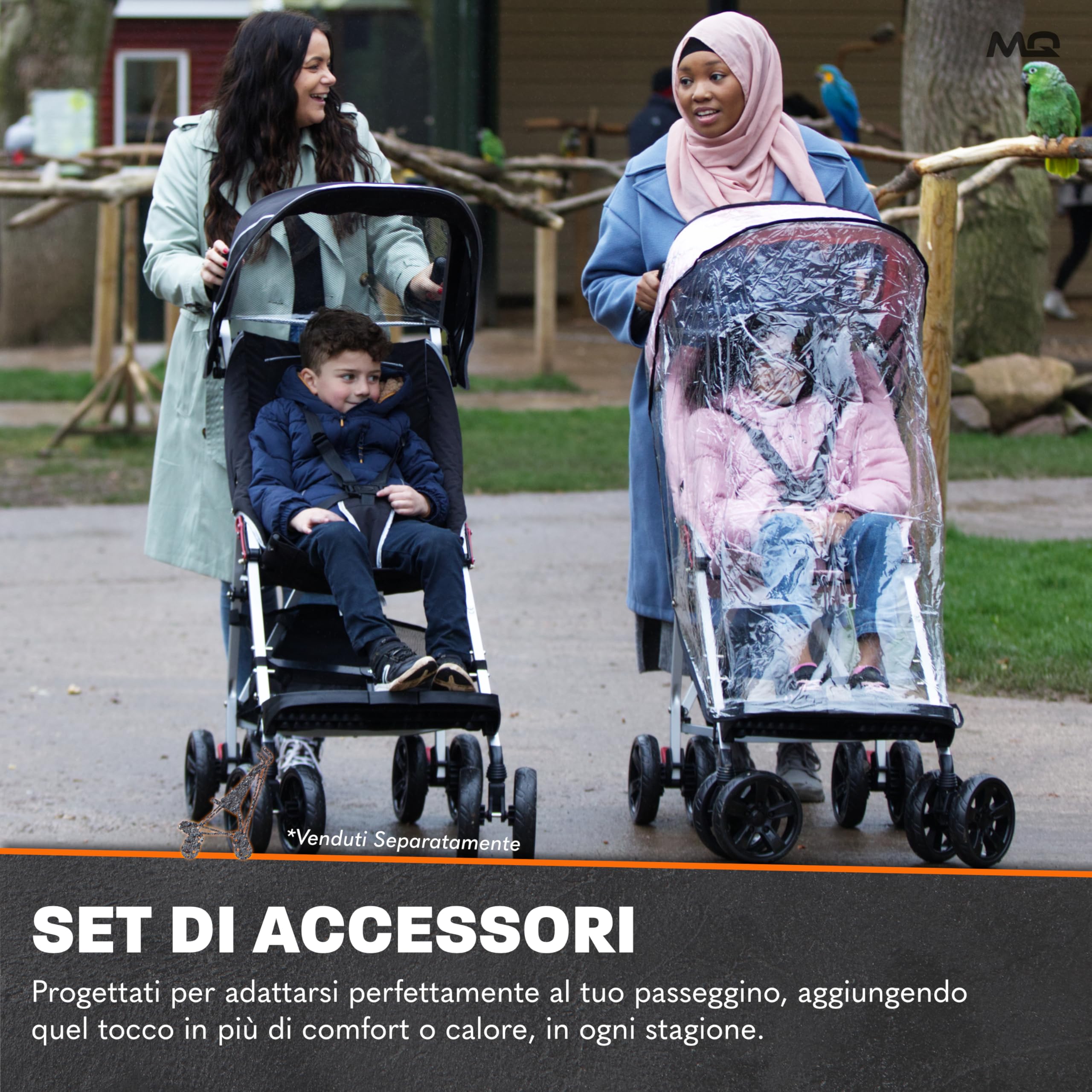 Passeggino per disabili MobiQuip XL, color sabbia - Per bambini più grandi fino a 50 kg - Telaio pieghevole leggero - Poggiapiedi regolabile e cintura di sicurezza a 5 punti