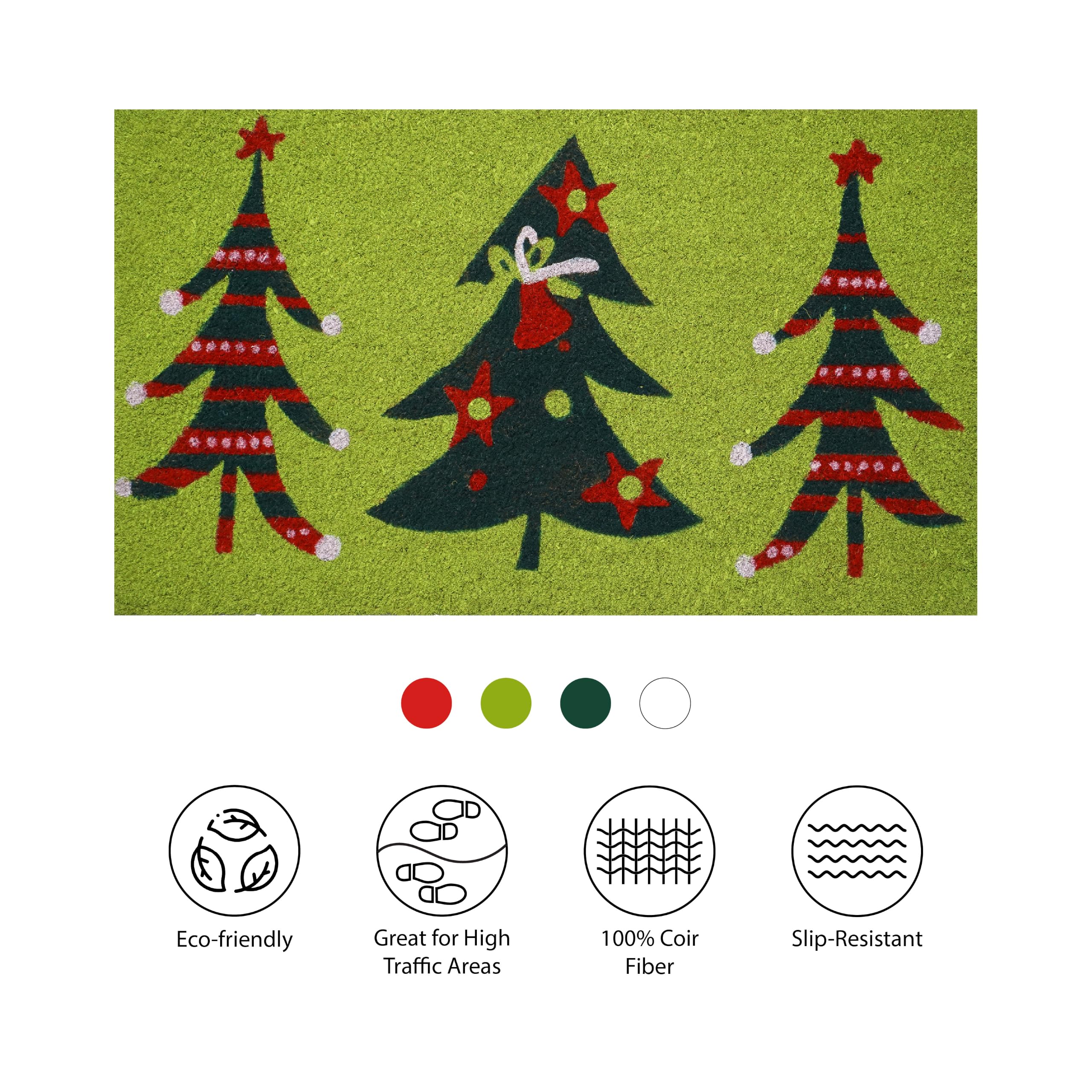 Home & More Calloway Mills 120981729 - Felpudo navideño (43,2 x 73,6 cm), Multicolor