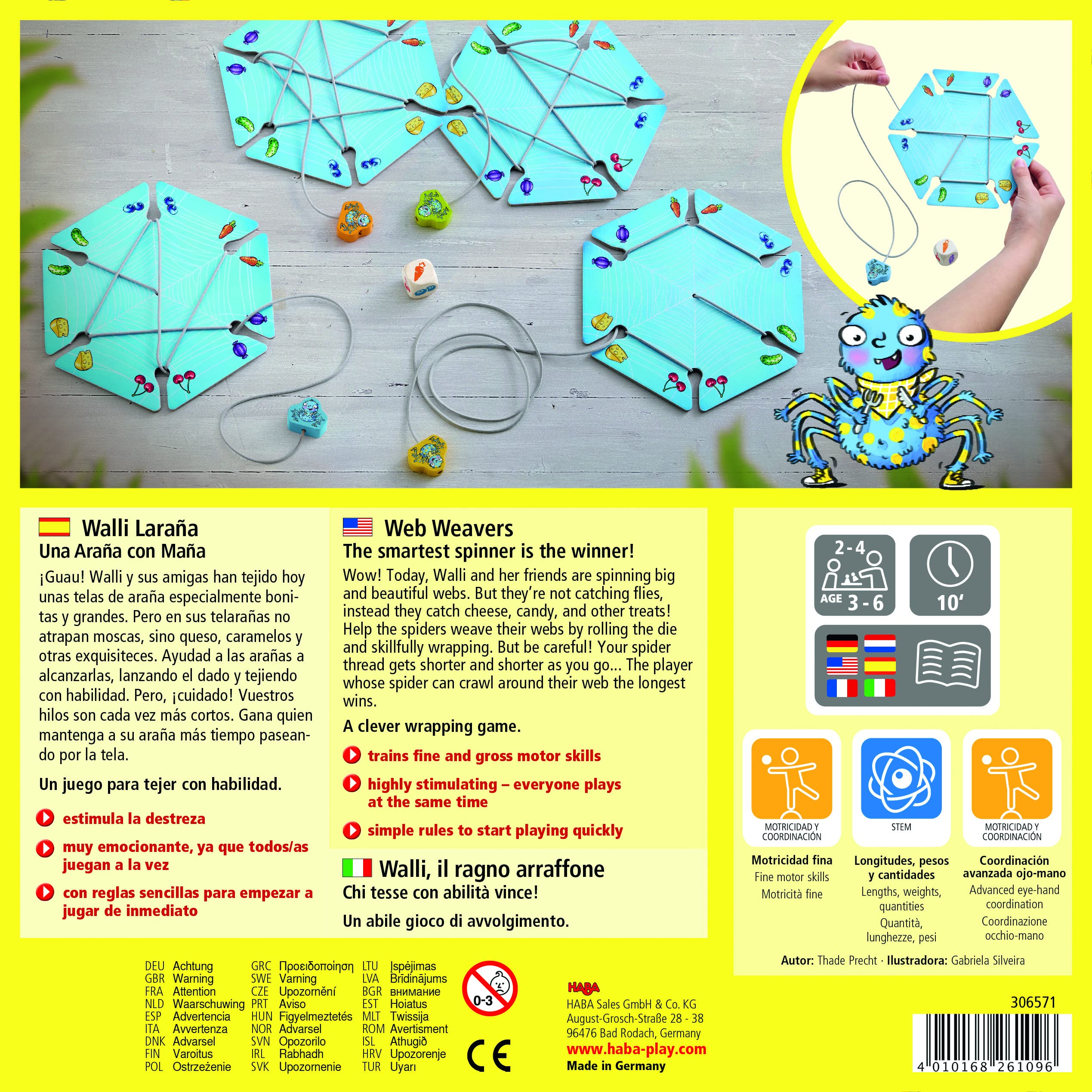 HABA 306571 - Walli Lspidera, Motor Table Game, More 3 Years, Various - Image 3