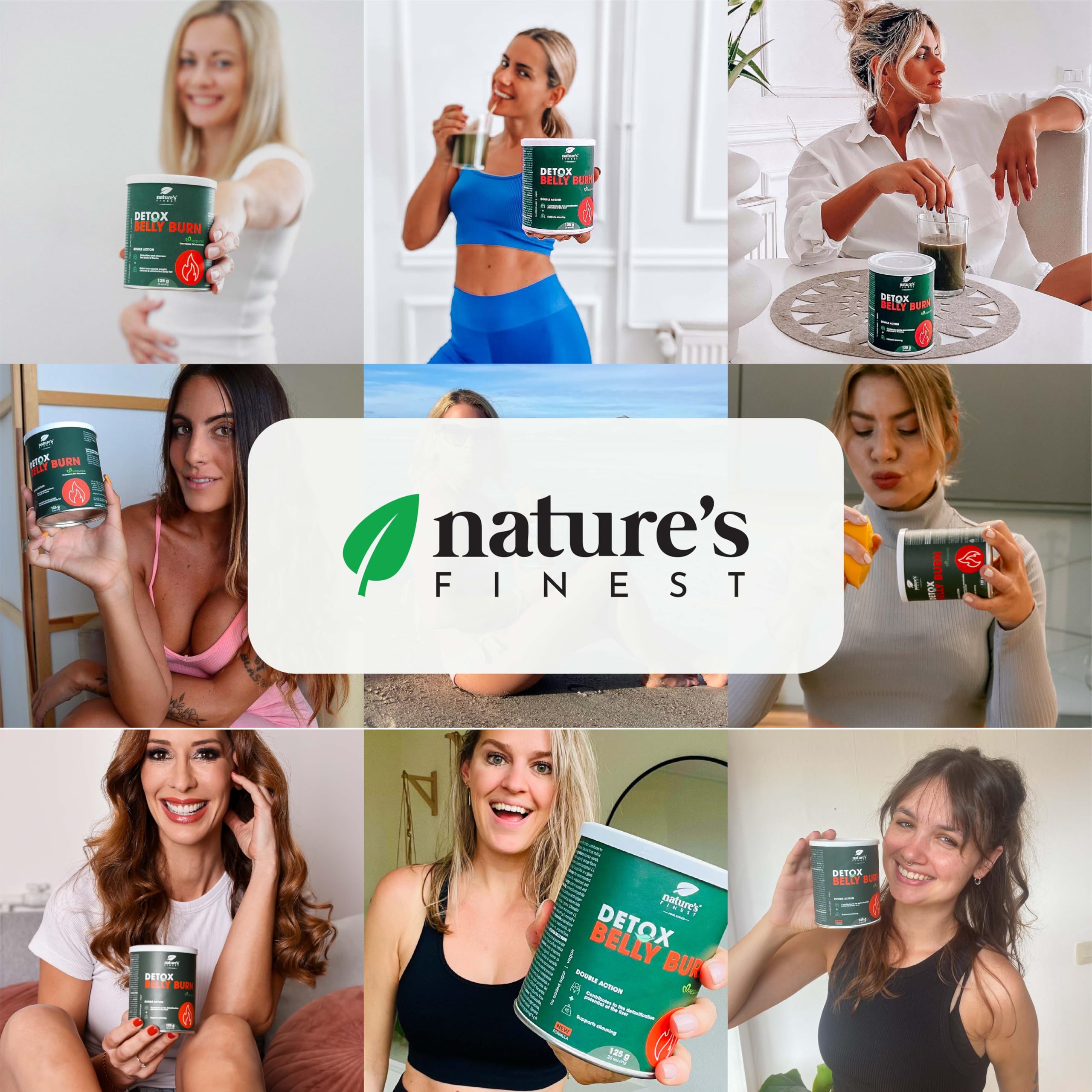 Nature's Finest Detox Belly Burn - Vientre Plano Quemagrasas con Extracto de Alcachofa y Cardo Mariano - Suplemento Nutricional Detox Adelgazante Potente Natural - Polvo