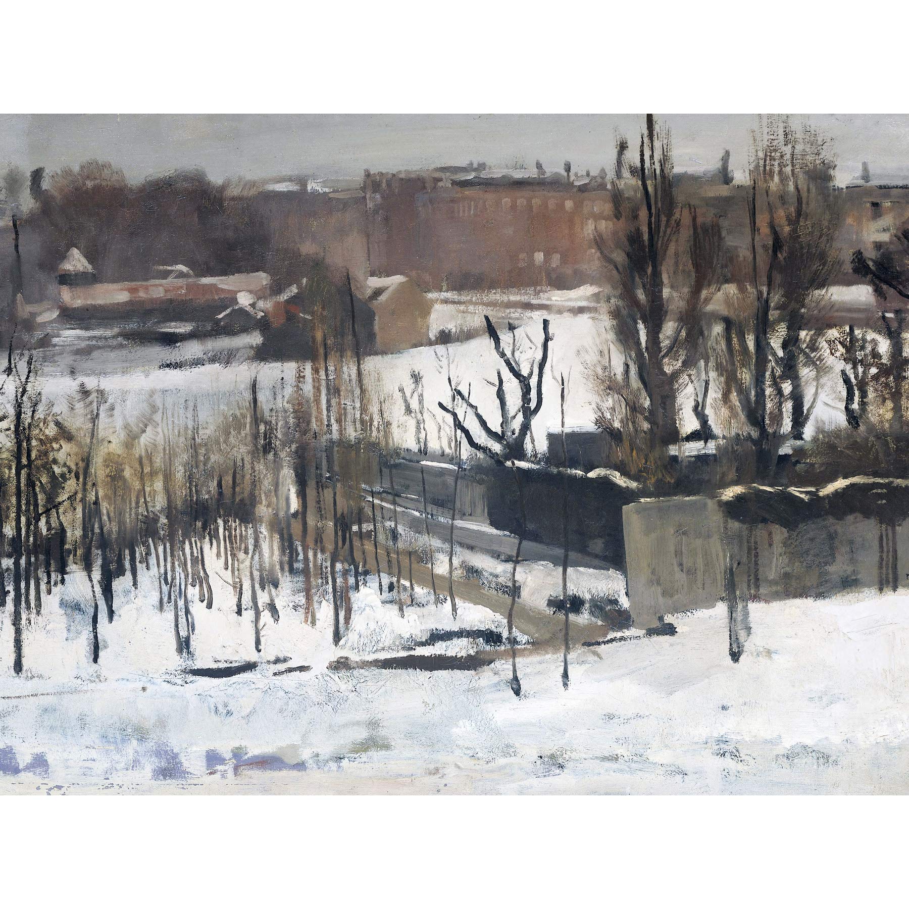 Artery8 Breitner View Oosterpark Amsterdam Snow Painting Large Wall Art Poster Print Thick Paper 18X24 Inch