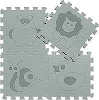 Vista 7 de qqpp Alfombrillas de Goma EVA de 18 Piezas de Espuma Entrelazadas tipo Rompecabezas para Suelo - Alfombra de Juego para Bebé para Jugar Esterilla