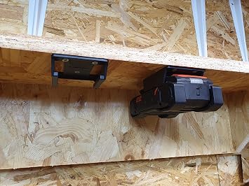 StealthMounts Battery Mounts for Hilti Nuron 22v | Cordless Battery Holders for Hilti Nuron 22v Power Tools | 6 Pack | Black Battery Organisers for Hilti Nuron 22v