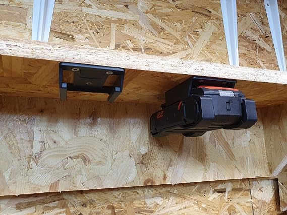 StealthMounts Battery Mounts for Hilti Nuron 22v | Cordless Battery Holders for Hilti Nuron 22v Power Tools | 6 Pack | Black Battery Organisers for Hilti Nuron 22v