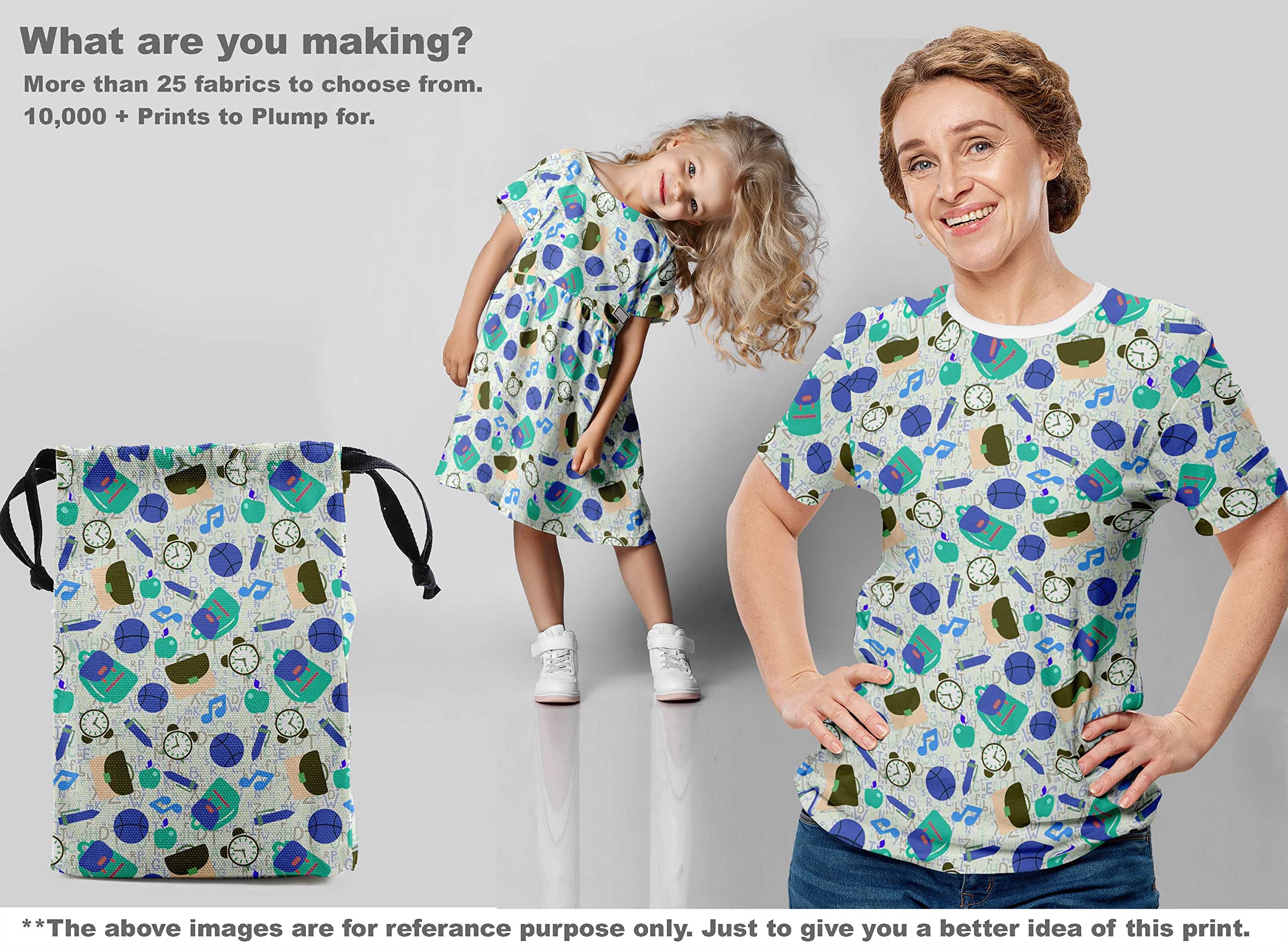 Amazon.com: oneOone Cotton Cambric Medium Blue Fabric Kids Sewing