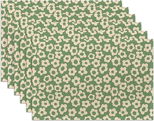 Miniatura 22 de Juego de 6 manteles individuales con diseño de gato negro, lavables, resistentes al calor, de 12 x 18 pulgadas, bonitos manteles individuales para