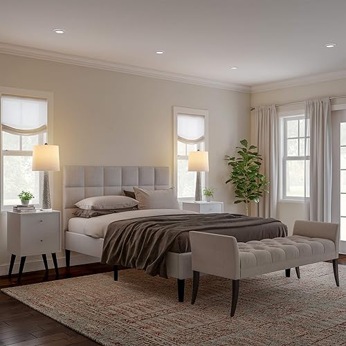 Miniatura 6 de Lavish Home - Juego de 2 lámparas de mesa contemporáneas de vidrio martillado para dormitorio, sala de estar y oficina con bombillas LED de bajo