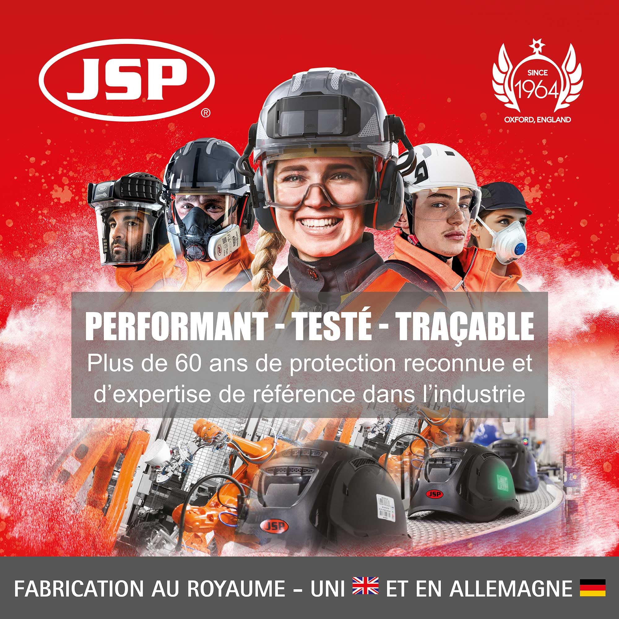 JSP EVOLITE Casque de sécurité léger CR2 à cliquet - Aéré - Blanc - Confort et Ajustement précis - Casque de Chantier pour Industrie, ingénierie & travaux Routiers - en 397