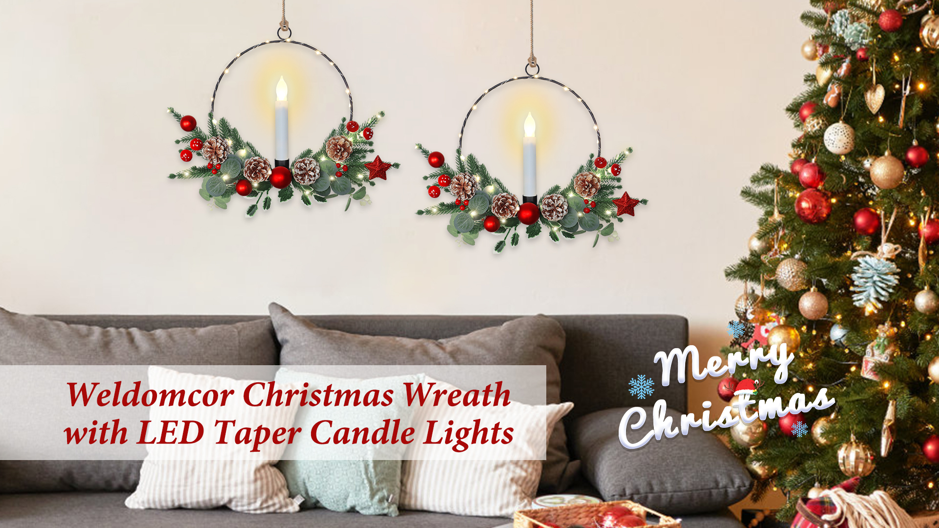 　Decorated Christmas Wreath Christmas Wreaths - Under a Texas Sky