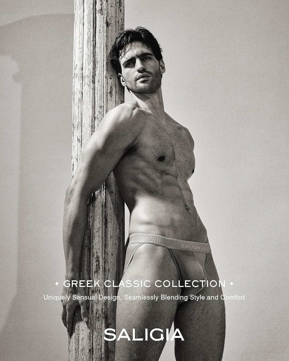 SALIGIA Men’s Briefs Sexy, Tag-Free & 60s Luminous Modal-Cotton Blend Underwear with Supportive No-Fly Pouch 3-Pack - Image 3