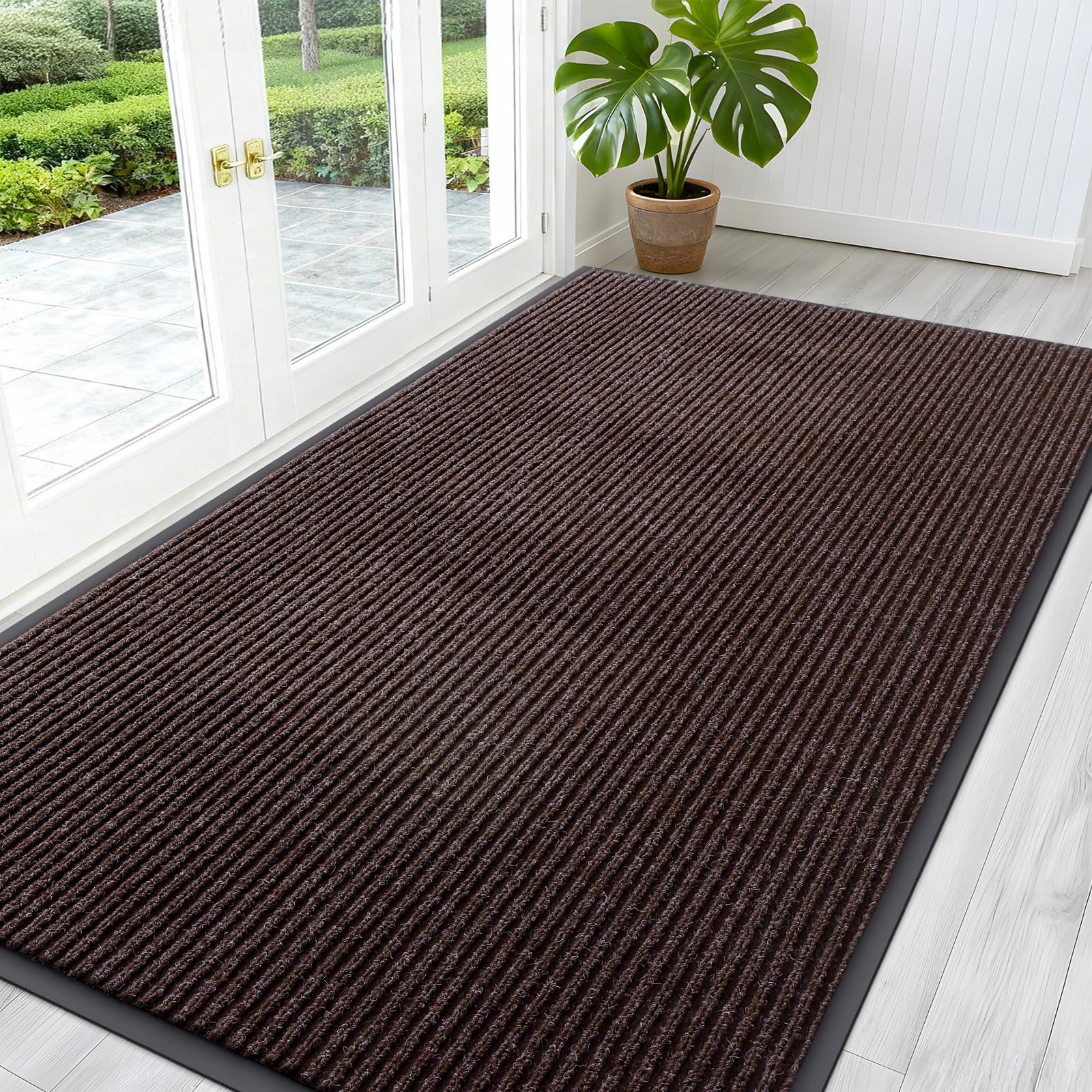 OLANLY Front Door Mat Indoor Outdoor Entrance, Waterproof Heavy Duty Doormat, Fade Resistant, Low Profile, Easy Clean Patio Porch Welcome Floor Mats for Entry, 29.5x17, Beige — view 103