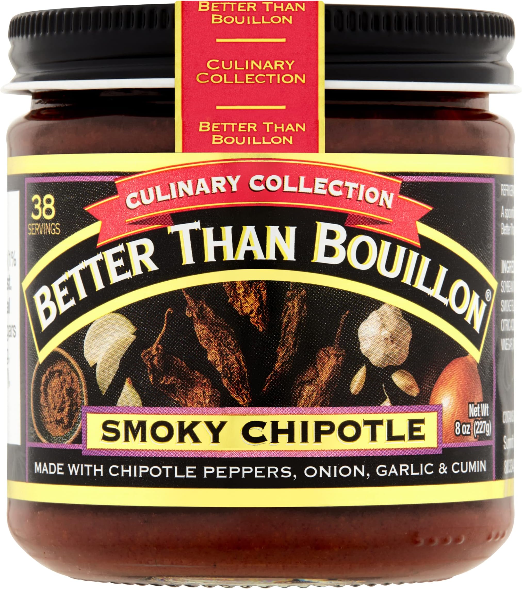 - Culinary Collection Base, Smoky Chipotle Base, Contains 38 Servings Per Jar, 8-Ounce Glass Jar (Pack of 1)