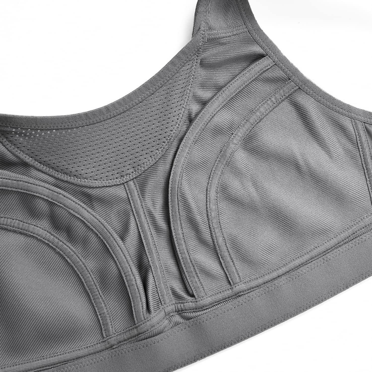 Wingslove Women's High Impact Sports Bra – Wirefree Full Coverage Non Padded Workout Bra for Plus Size Bust