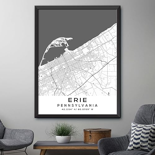 Miniatura 4 de Mapa de Erie, Pensilvania, Light 2 (12x16)