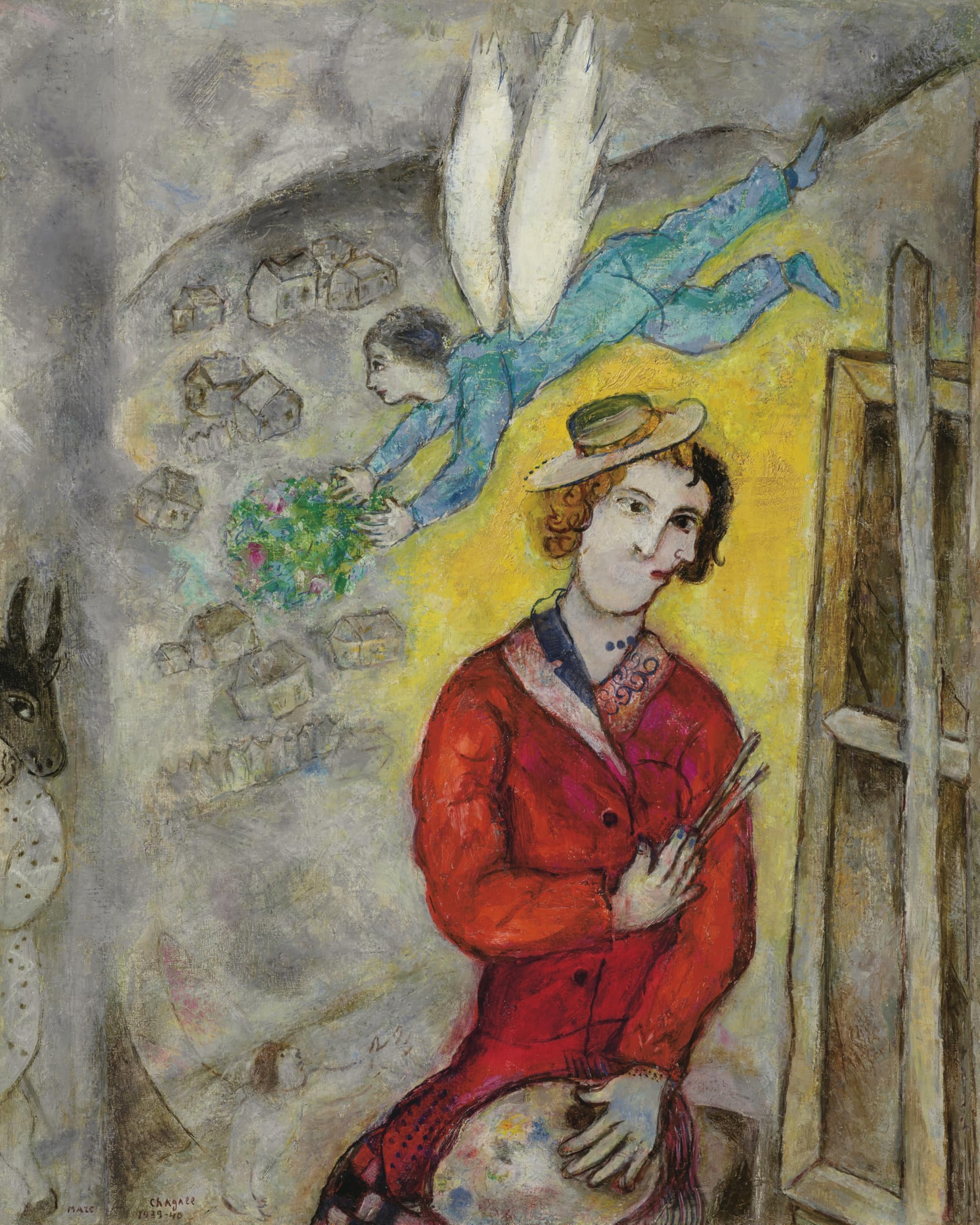 Waeta Rnvzx Marc Chagall self-portrait Poster Abstract Canvas Wall Art Marc Chagall Prints Marc Chagall Painting For Modern Home Decor Pictures 50X70cm No Frame