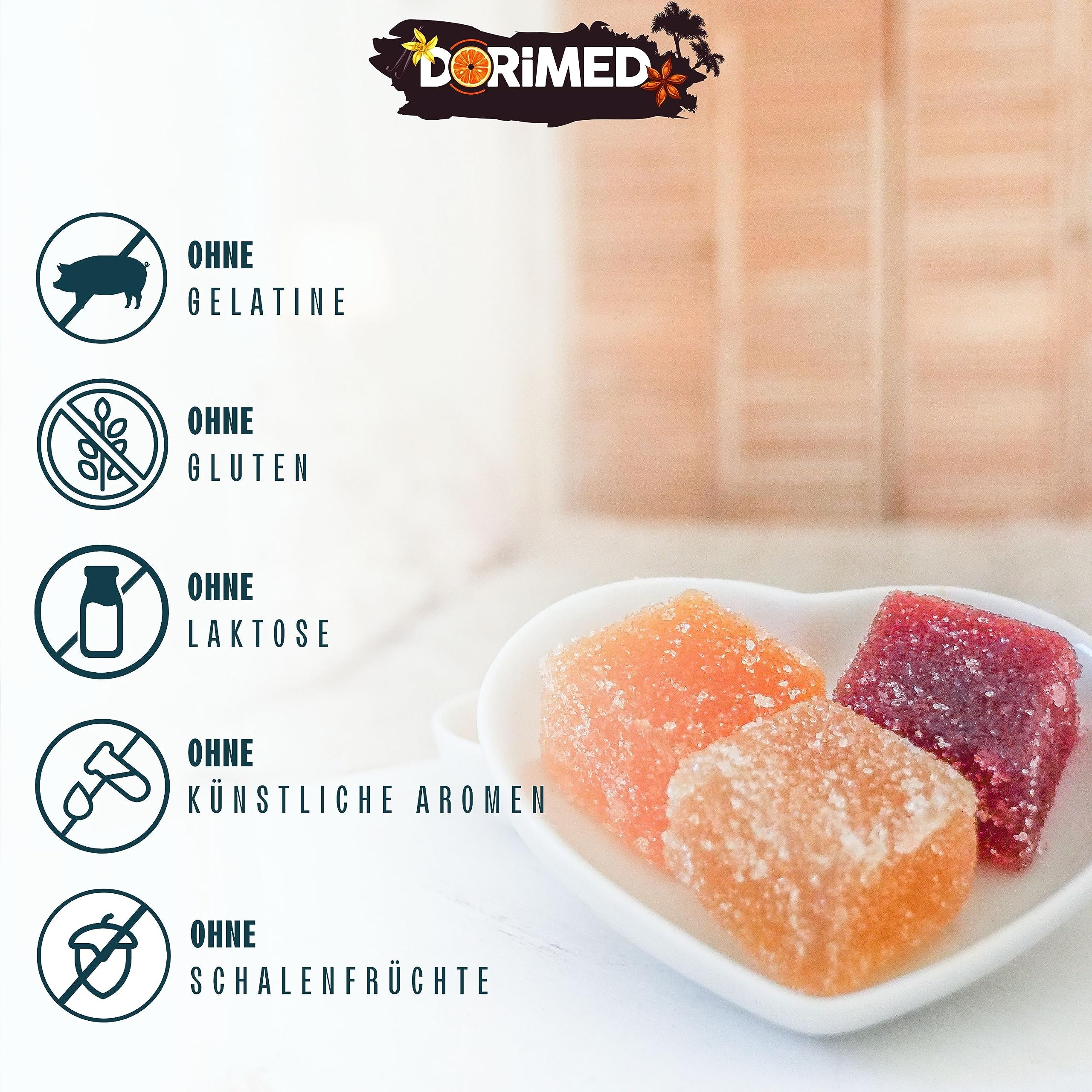 Galaretka owocowa Jelly 920 g żelki owocowe w kostkach bezglutenowe