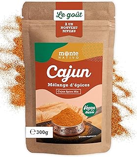 Cajun Epice Monte Nativo (300g) - Épices Cajun - Mélange d’épices - Épices aromatiques séchées avec soin, idéales pour Cuisiner et Assaisonner - Arôme et Goût intenses