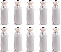 Vista 9 de 10 bolsas de vino de arpillera beige, 5.9 inx13.8 in/6.0"x14.0'' Cordón y forro Bolsas de arpillera para botella de vino, bolsas de regalo