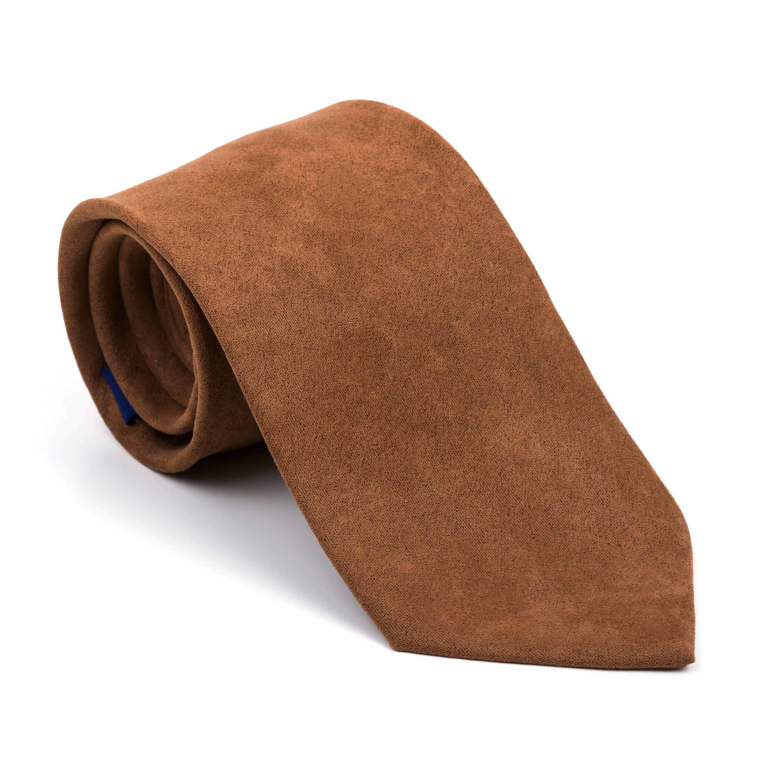 Caramel Brown Suede Wedding Tie Plain Formal Wedding Necktie Groom Neckwear